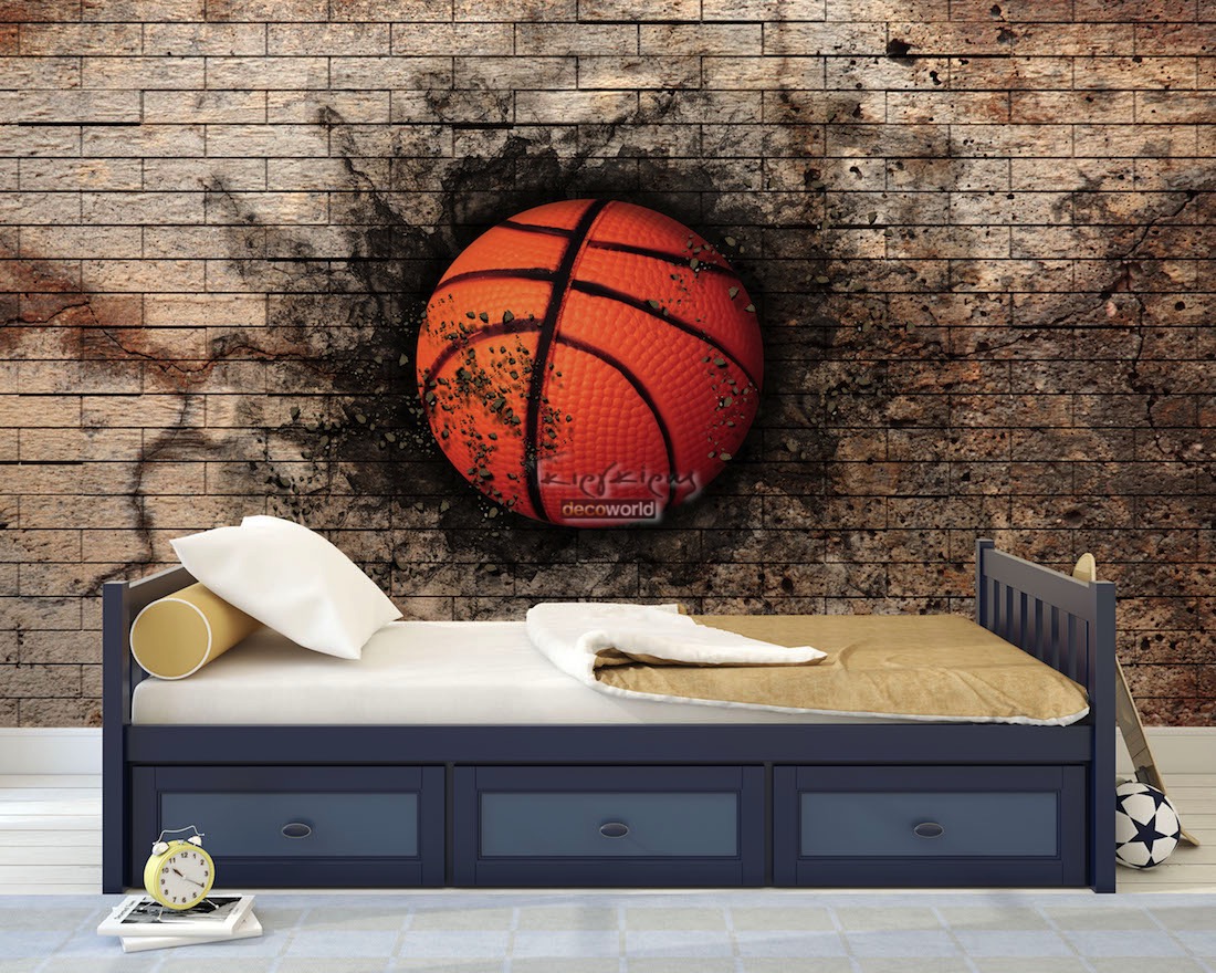07418Q Φωτοταπετσαρία τοίχου basketball wall 