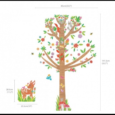 stick679 Παιδικά Αυτοκόλλητα Τοίχου Μεγάλο δέντρο με ζωάκια δάσους Τιμή:35€