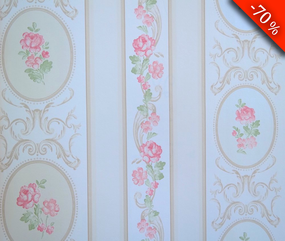 68746 Ταπετσαρία τοίχου Floral σε ρολλό 5,3τ.μ (0,53m x 10m) -Τιμή: 29€
