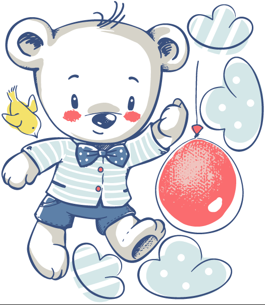 Παιδικό αυτοκόλλητο Αρκουδάκι με μπαλόνι Stick784 
