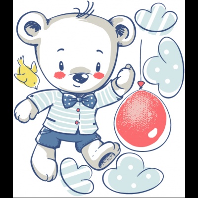 Παιδικό αυτοκόλλητο Αρκουδάκι με μπαλόνι Stick784 Τιμή:14€