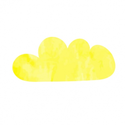 Παιδικό Αυτοκόλλητο Κίτρινο Συννεφάκι Stick813