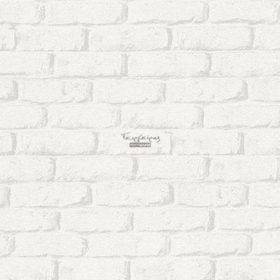 343011 Παιδική ταπετσαρία τοίχου με λευκό τούβλο 