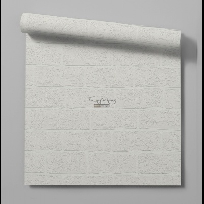 359811 Παιδική ταπετσαρία τοίχου με λευκό τούβλο 