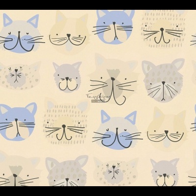 367541 Παιδική ταπετσαρία τοίχου με γάτες  