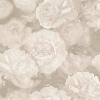 Ταπετσαρία τοίχου με Τριαντάφυλλα Γκρι-Άσπρα FL374023D