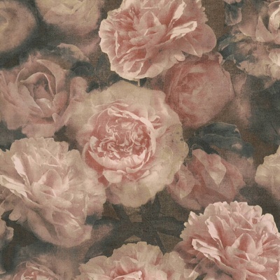 Ταπετσαρία τοίχου με Τριαντάφυλλα Μαύρα-Ροζ FL374022D
