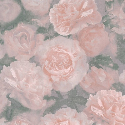 Ταπετσαρία τοίχου με Τριαντάφυλλα Γκρι-Ροζ FL374021D 