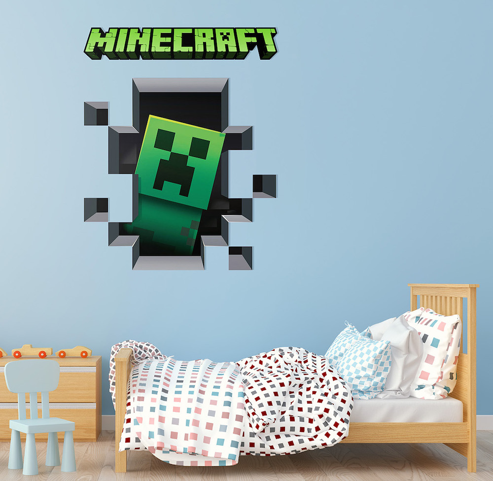 Παιδικό Αυτοκόλλητο Minecraft Οπτικό 3D παράθυρο Stick838