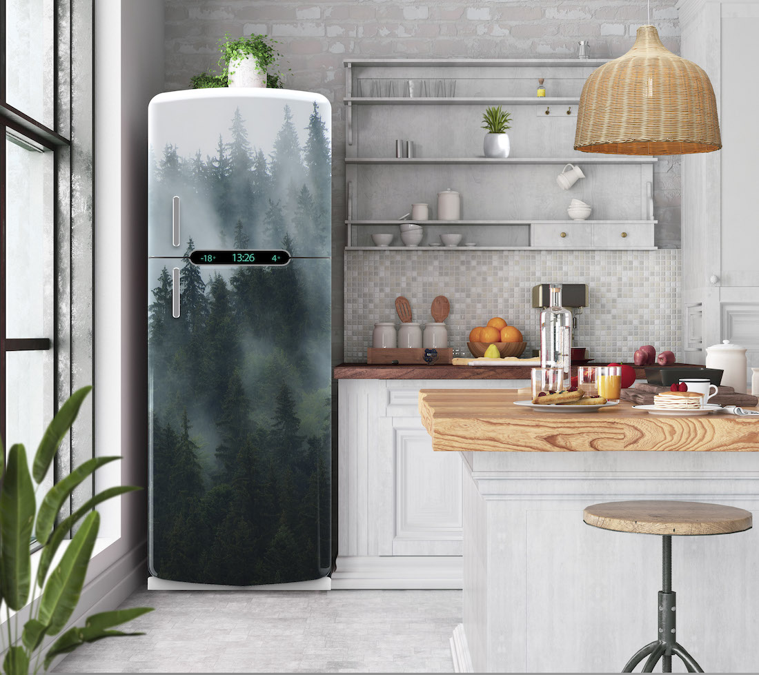 Αυτοκόλλητο ψυγείου ομίχλη στο βουνό PS39 