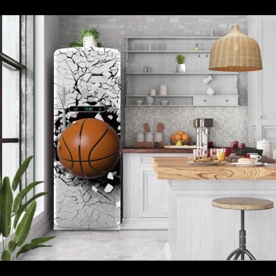 Αυτοκόλλητο ψυγείου μπάλα μπάσκετ PS209