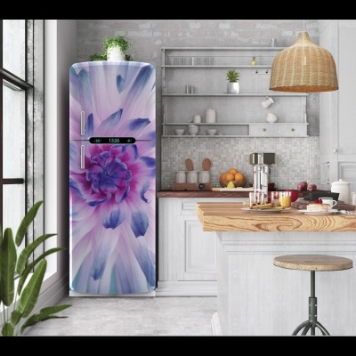 Αυτοκόλλητο ψυγείου μοβ λουλούδι PS233