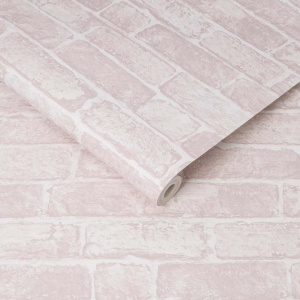 Ταπετσαρία τοίχου ροζ τούβλο 108591