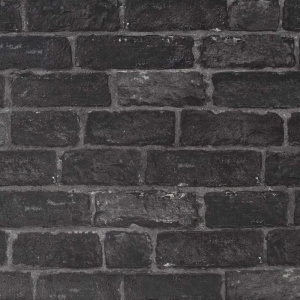 Ταπετσαρία τοίχου μαύρο τούβλο 107980