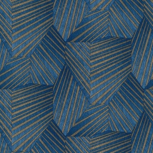 Ταπετσαρία Τοίχου Τρίγωνα Blue Gold 1015208 53x1000cm