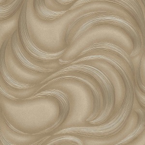 Μοντέρνα Ταπετσαρία Τοίχου Κύματα Brown Gold 1022030 0,53cm x 10m