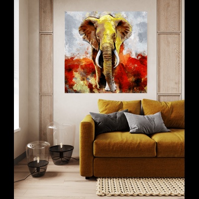 Πίνακας σε καμβά με Ελέφαντα KNV1654