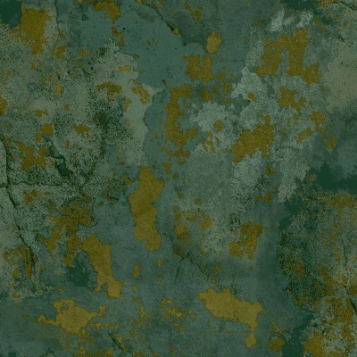 Ταπετσαρία Τοίχου Τεχνοτροπία Χρυσή-Πράσινη MT9785D  0,53x10 m