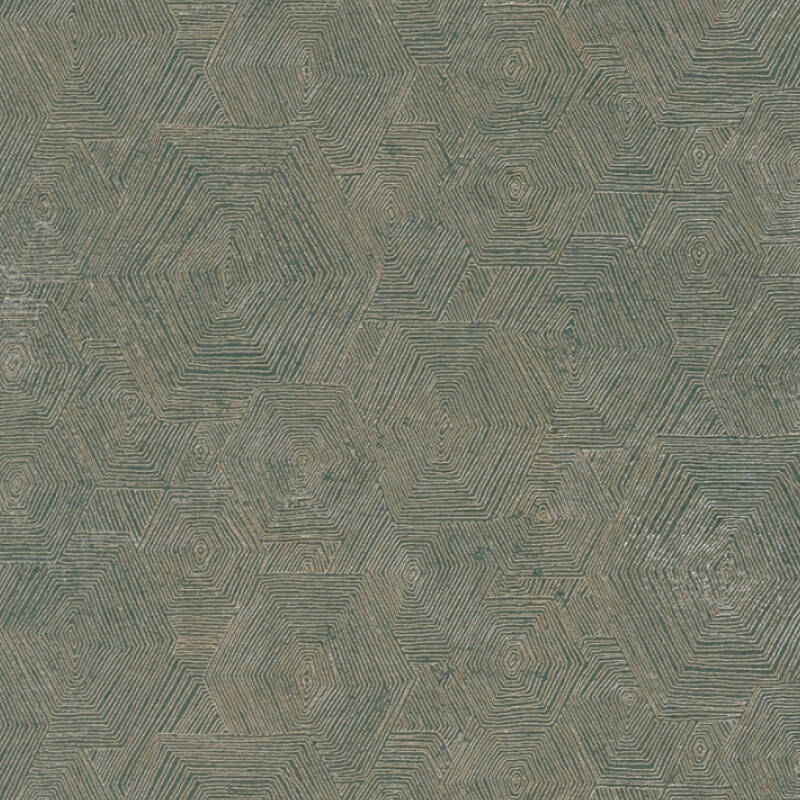 Ταπετσαρία Τοιχου Hexagon Σκουρο Πράσινο 386984 0.53cm x 10.05m