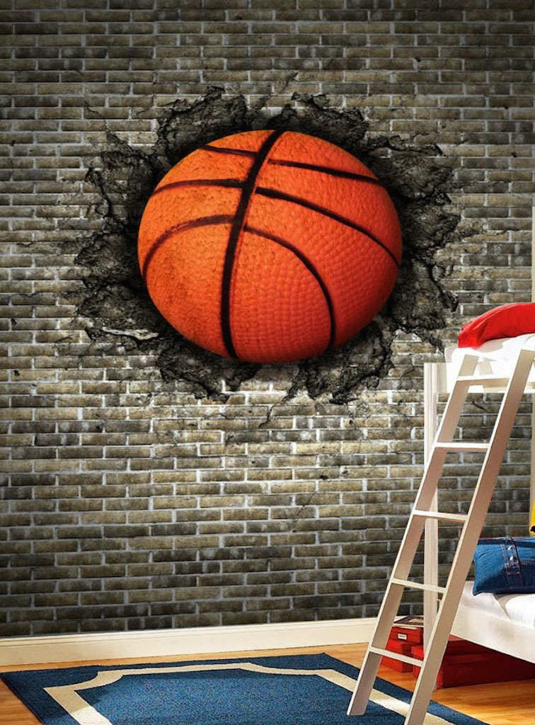 01406 Φωτοταπετσαρία τοίχου basketball 3d 