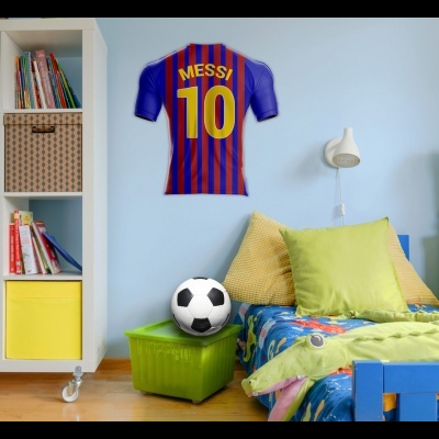 Αυτοκόλλητο τοίχου Φανέλα Messi sp76