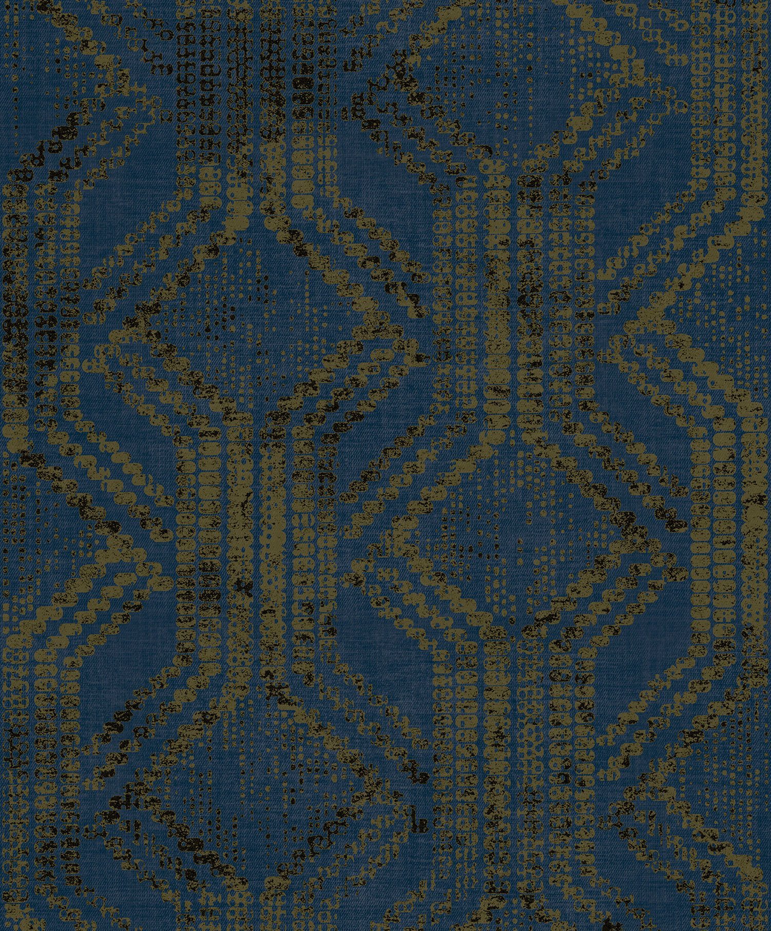 Ταπετσαρία Τοίχου Γεωμετρικό Μοτίβο Χρυσό-Μπλε MD9727D 