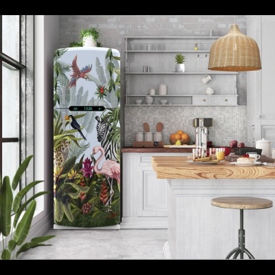 Αυτοκόλλητο ψυγείου τροπικό δάσος PS98