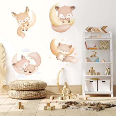 Παιδικά αυτοκόλλητα τοίχου Foxies - Stick902