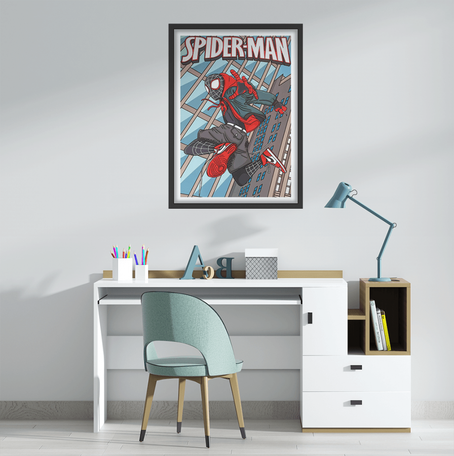 Πόστερ & Κάδρο Spiderman in Red Jordan Air SNK272