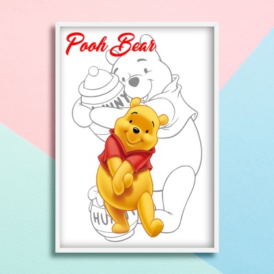 Παιδικό κάδρο PVC 22x31cm Pooh the Bear KD403A